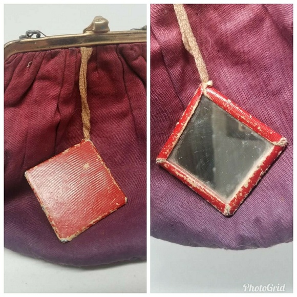 Vintage Crimson Wristlet Purse - Picture 4 of 7
